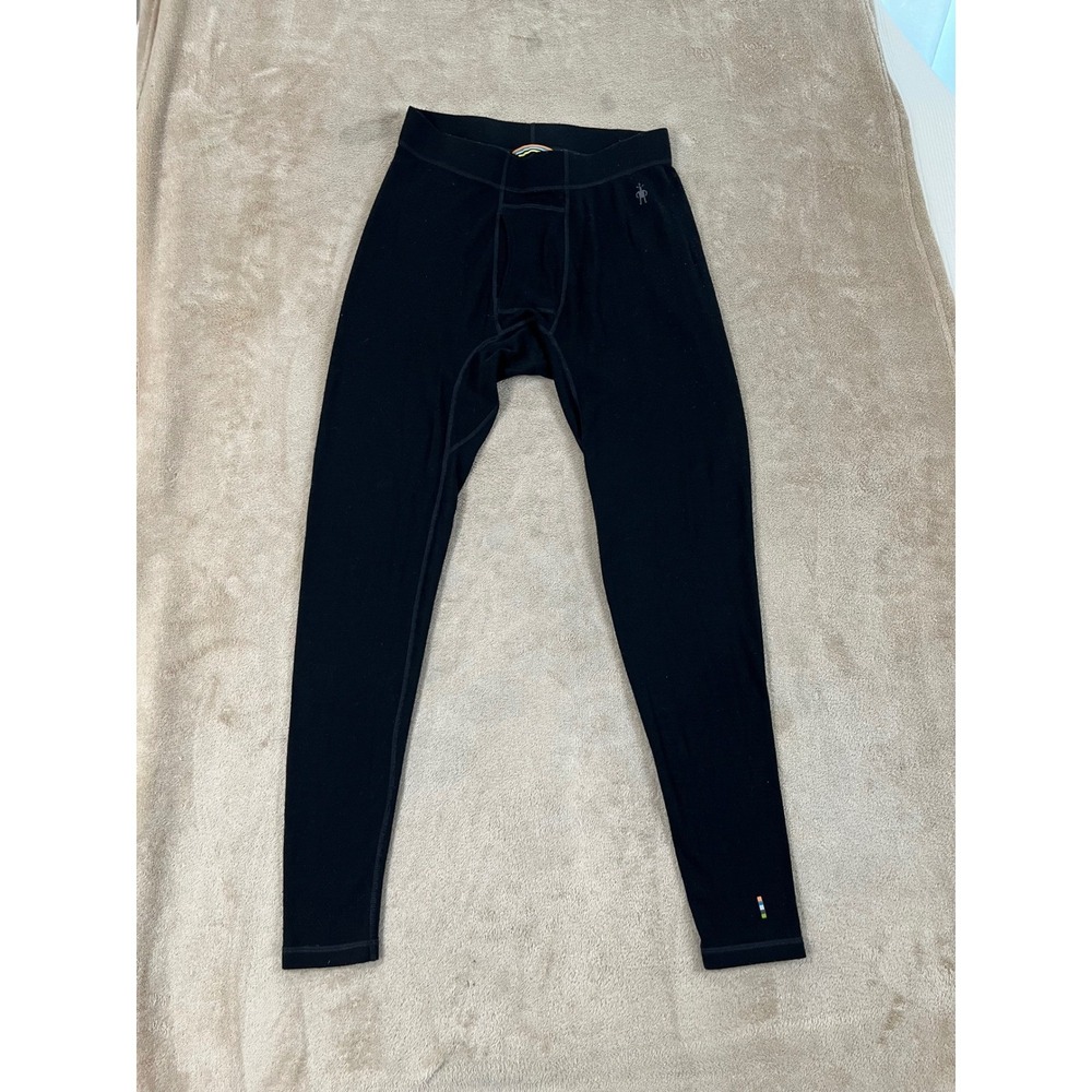 Smartwool Classic Thermal Merino 250 Base Layer Pants Men's M Black Wool GOOD